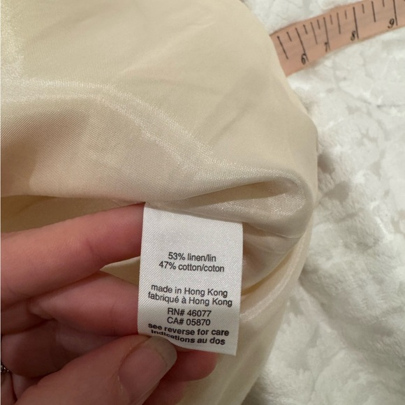 Susie Tompkins vintage Cream Button-Up mixed texture mother of pearl buttons - Picture 6 of 8